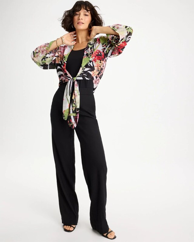 Georgette Tie-Front Kimono - image 2
